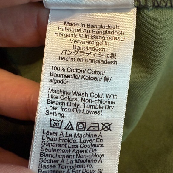 J. Crew Utility Jacket Olive Green Button Front Four Pocket Women Size L - Picture 5 of 10